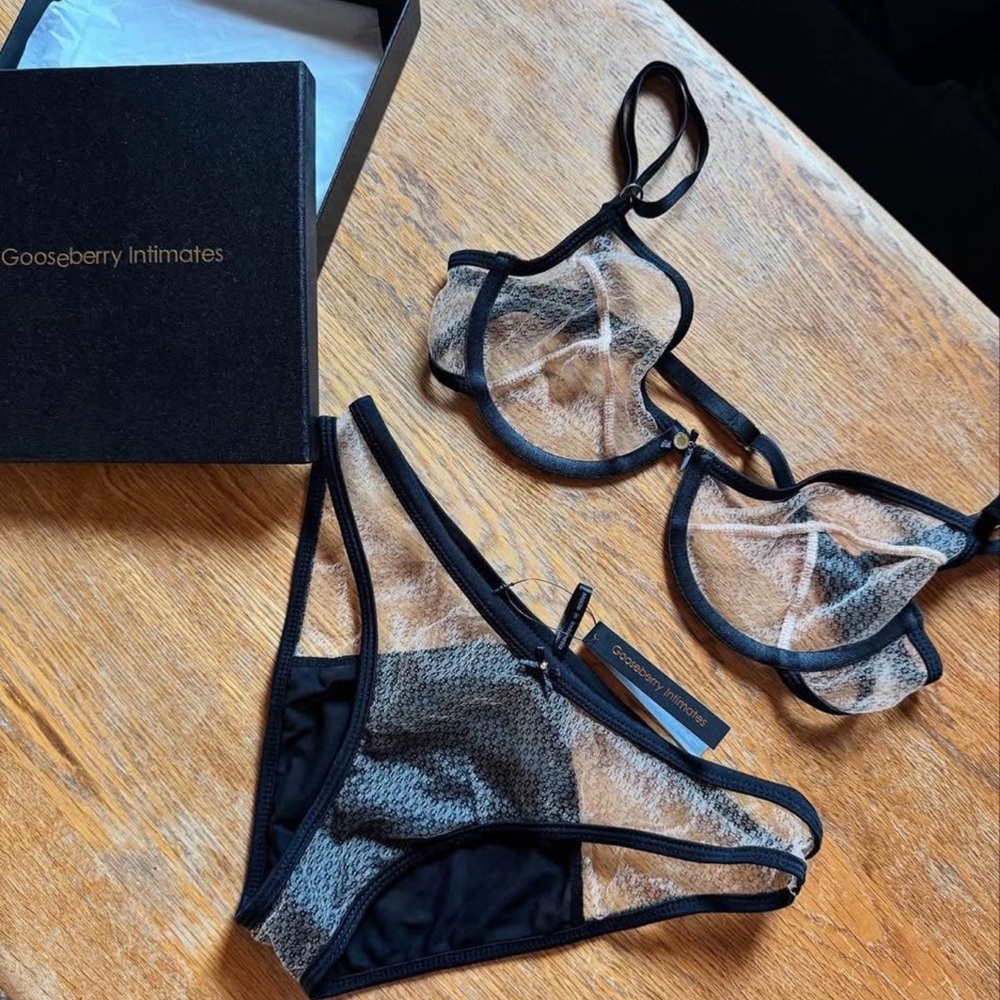 Gooseberry Intimates Black Sheer Bra
